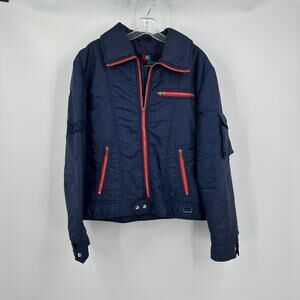 White Stag Mens Jacket Size L Vintage Nylon Zip Front Action Sports Y2K Utility‎